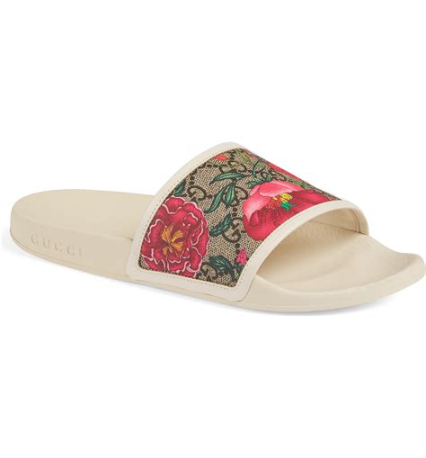 gucci slides fur|Gucci floral slides nordstrom.